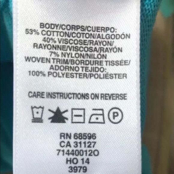 DKNYC Blue Scoop Neck Faux Layered Sweater Top Size Large - Picture 6 of 6